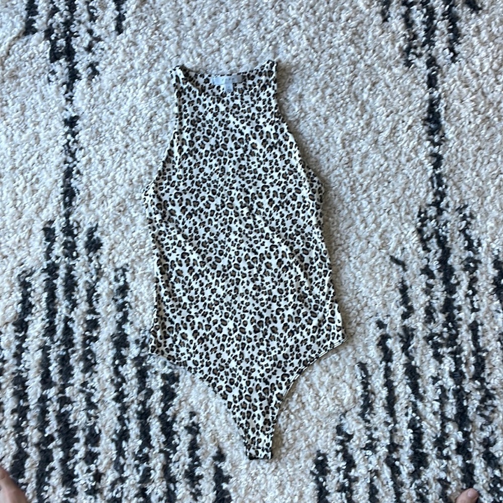 Leopard Print Bodysuit - Small